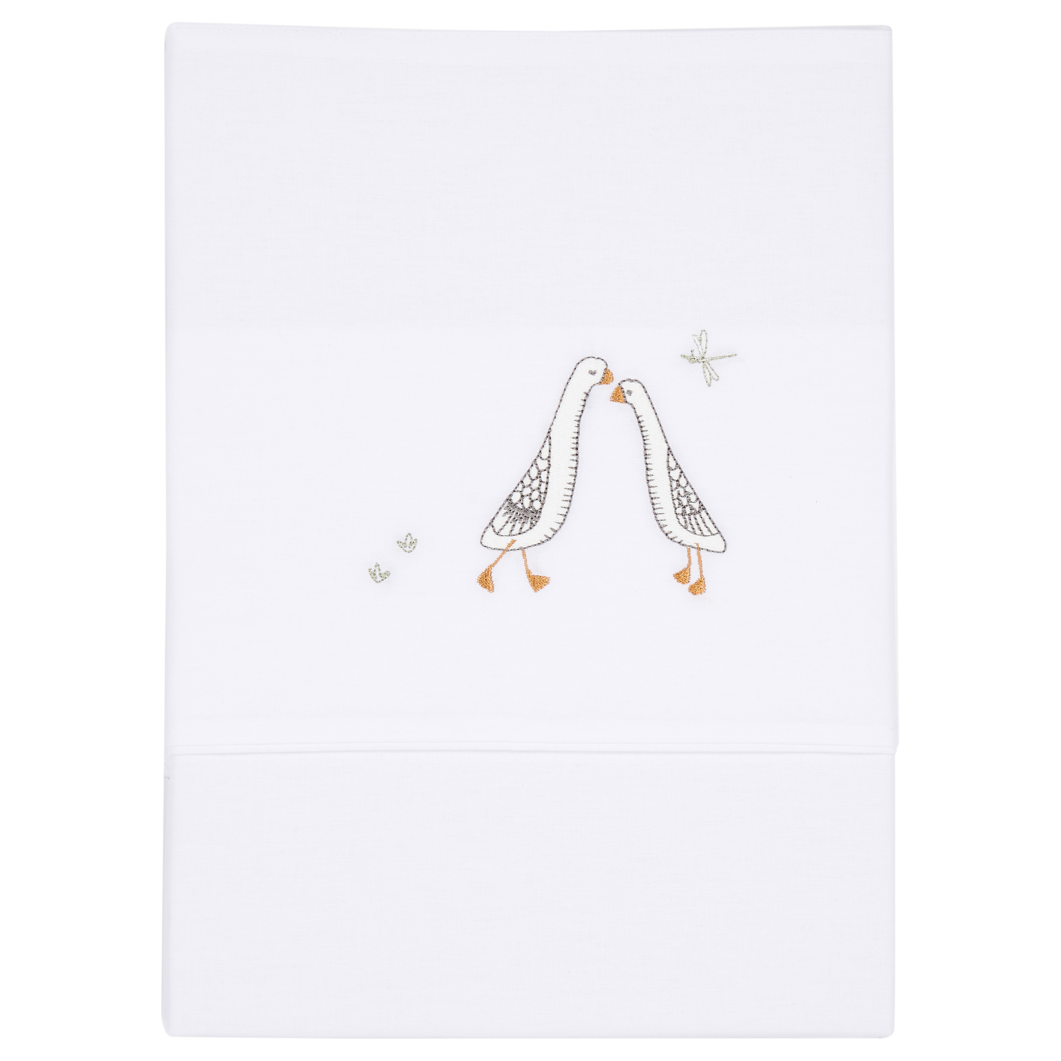 Drap de lit enfant brodé Petite Oie 110 x 140 cm | Little Dutch