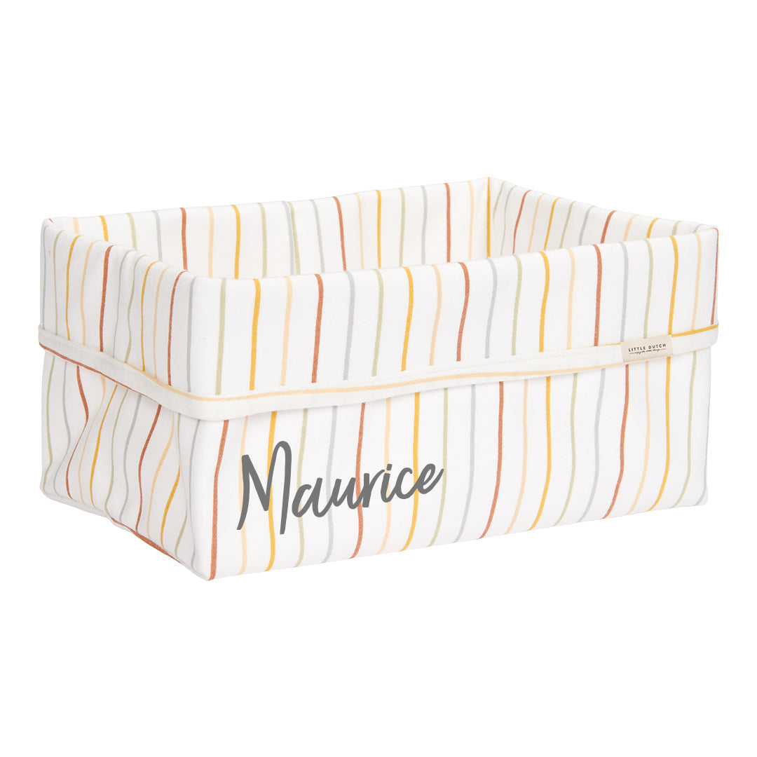 Nursing basket Vintage Sunny Stripes, large | Little Dutch