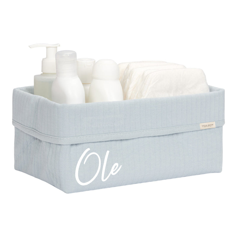 Pflegekörbchen Pure Soft Blue, groß  | Little Dutch