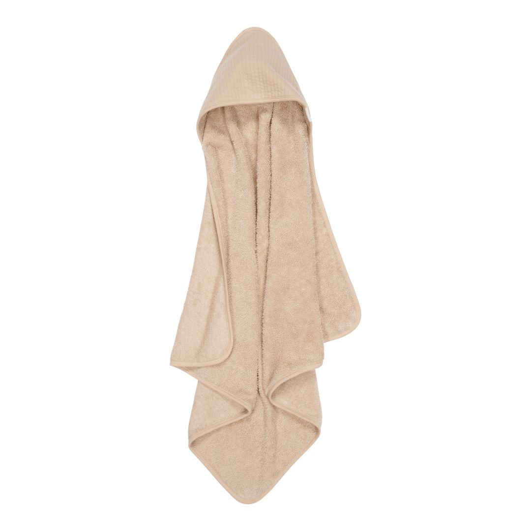 Hooded towel Pure Beige - 75 x 75 cm | Little Dutch