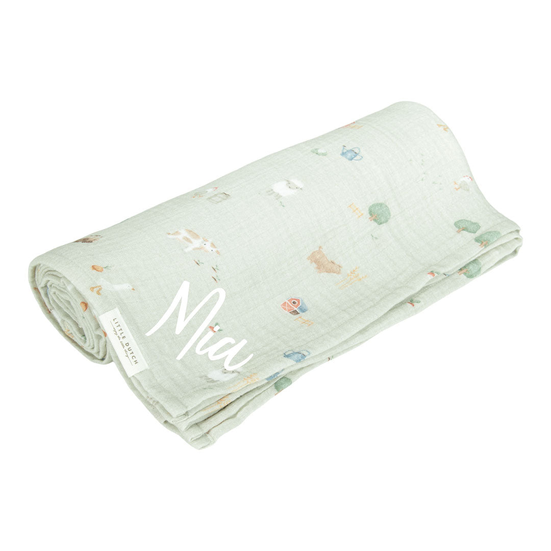 Muslin cloth swaddle - Little Farm | Little Dutch