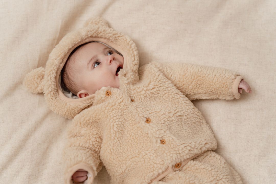 Veste en peluche Baby Bunny, sable | Little Dutch