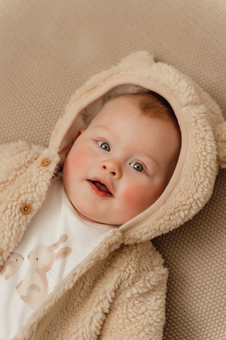 Veste en peluche Baby Bunny, sable | Little Dutch