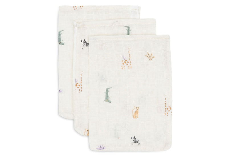 Waschlappen 3er-Set 15 x 20 cm Jungle Jambo | Jollein