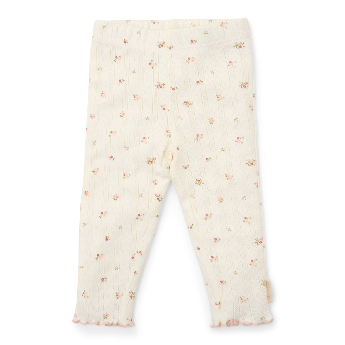 Baby-Schlafanzug Fairy Blossom von Little Dutch – weißes Langarmshirt und Hose mit zartem rosa Blütenprint
