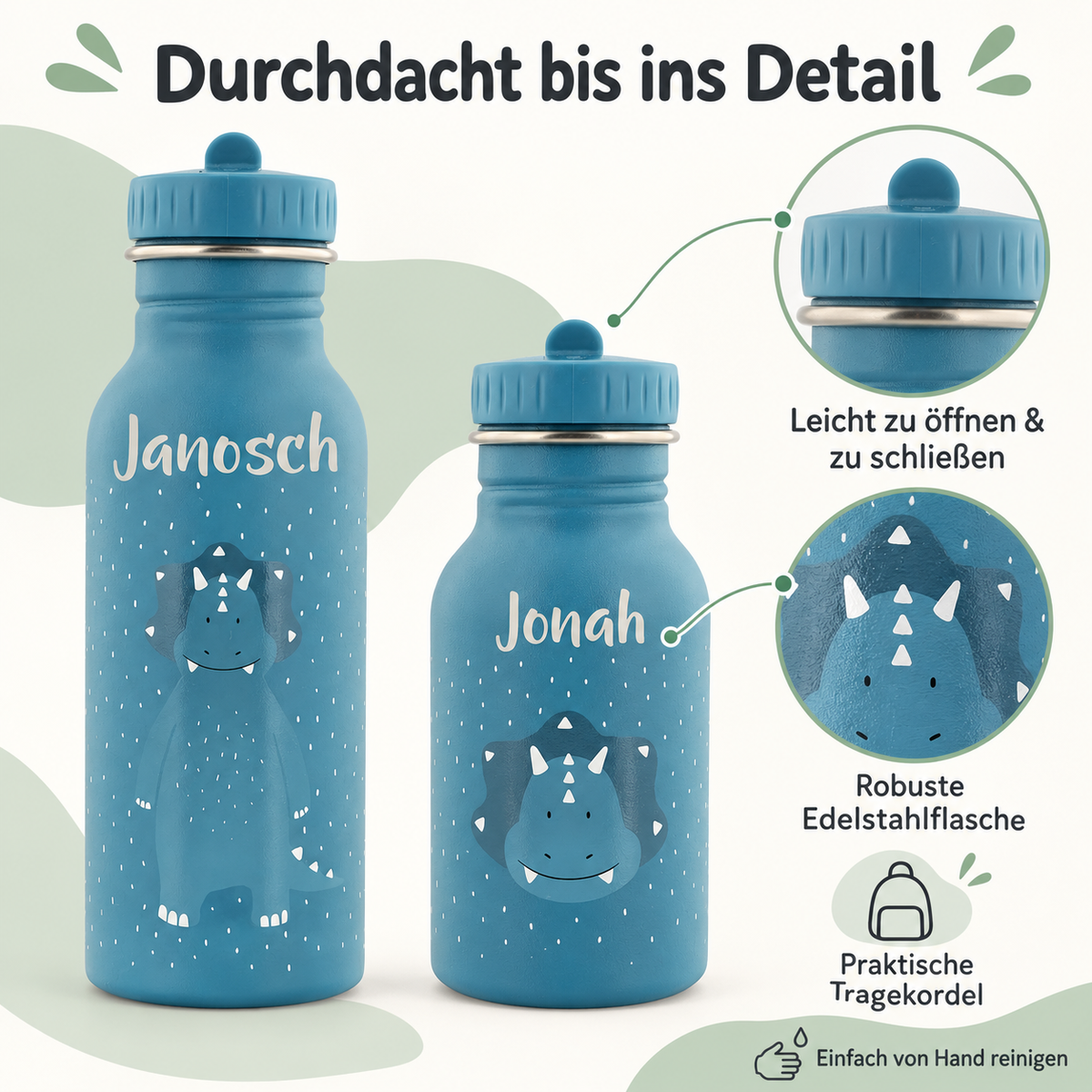 Drinkfles 350ml - Meneer Triceratops | Trixie