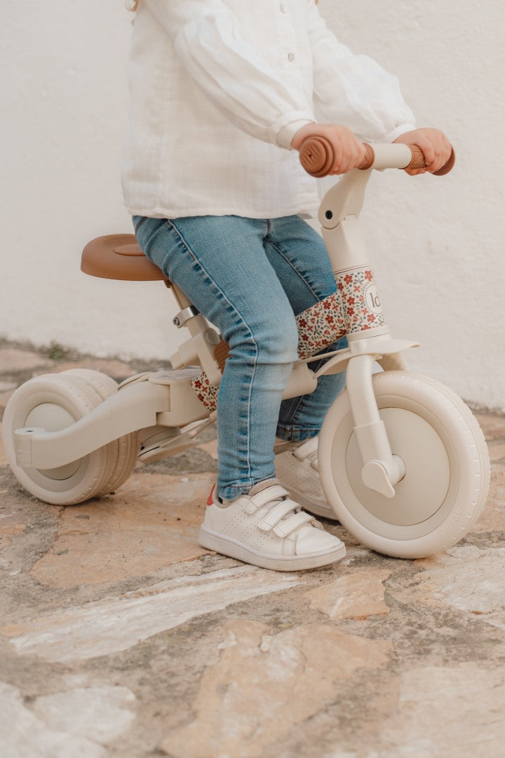 Tricycle évolutif 4-en-1 Sunny Flower Offwhite | Little Dutch
