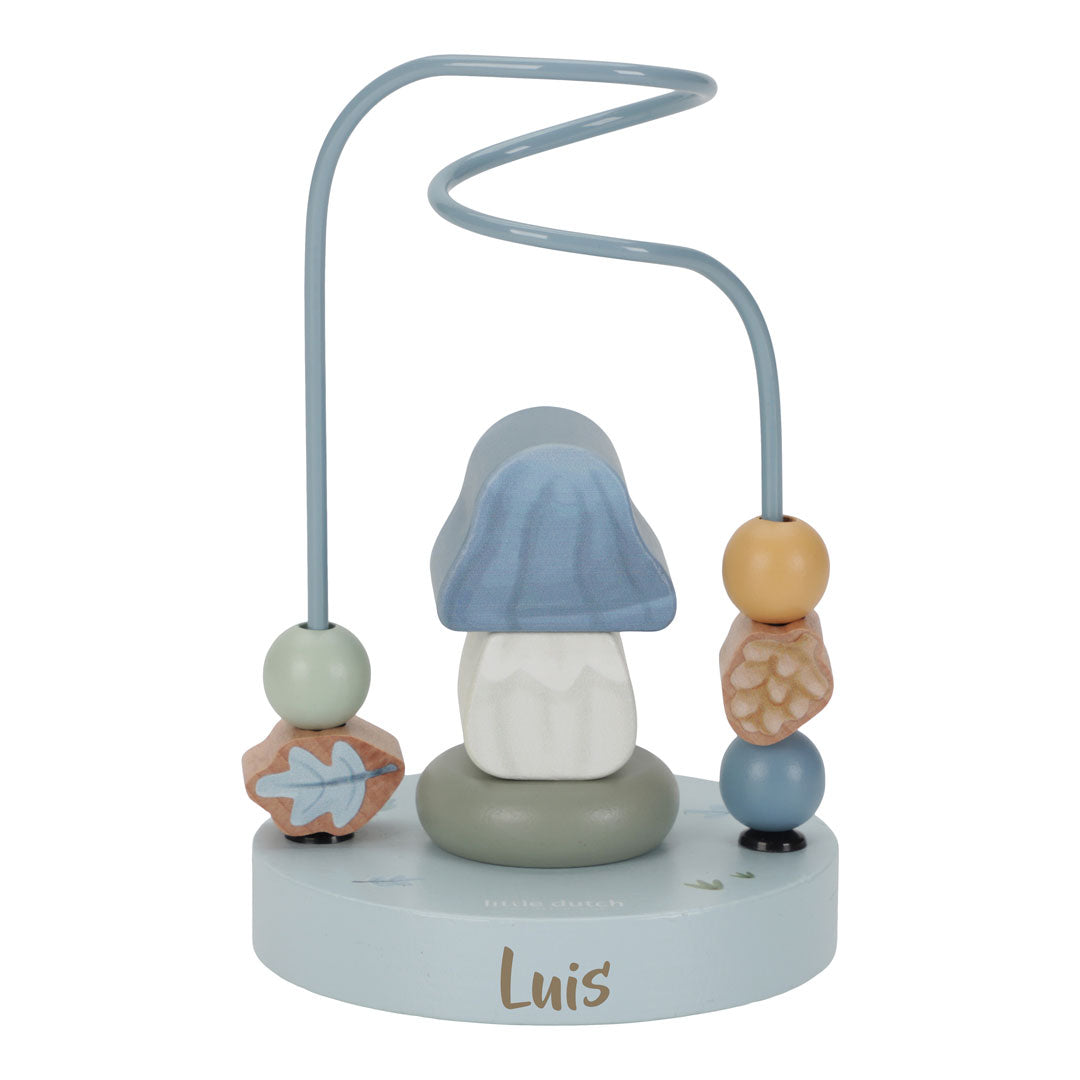 Personalisierte Little Dutch Aktivitätsspirale Forest Friends mit Namen Luis – Geschenk zur Geburt oder 1. Geburtstag