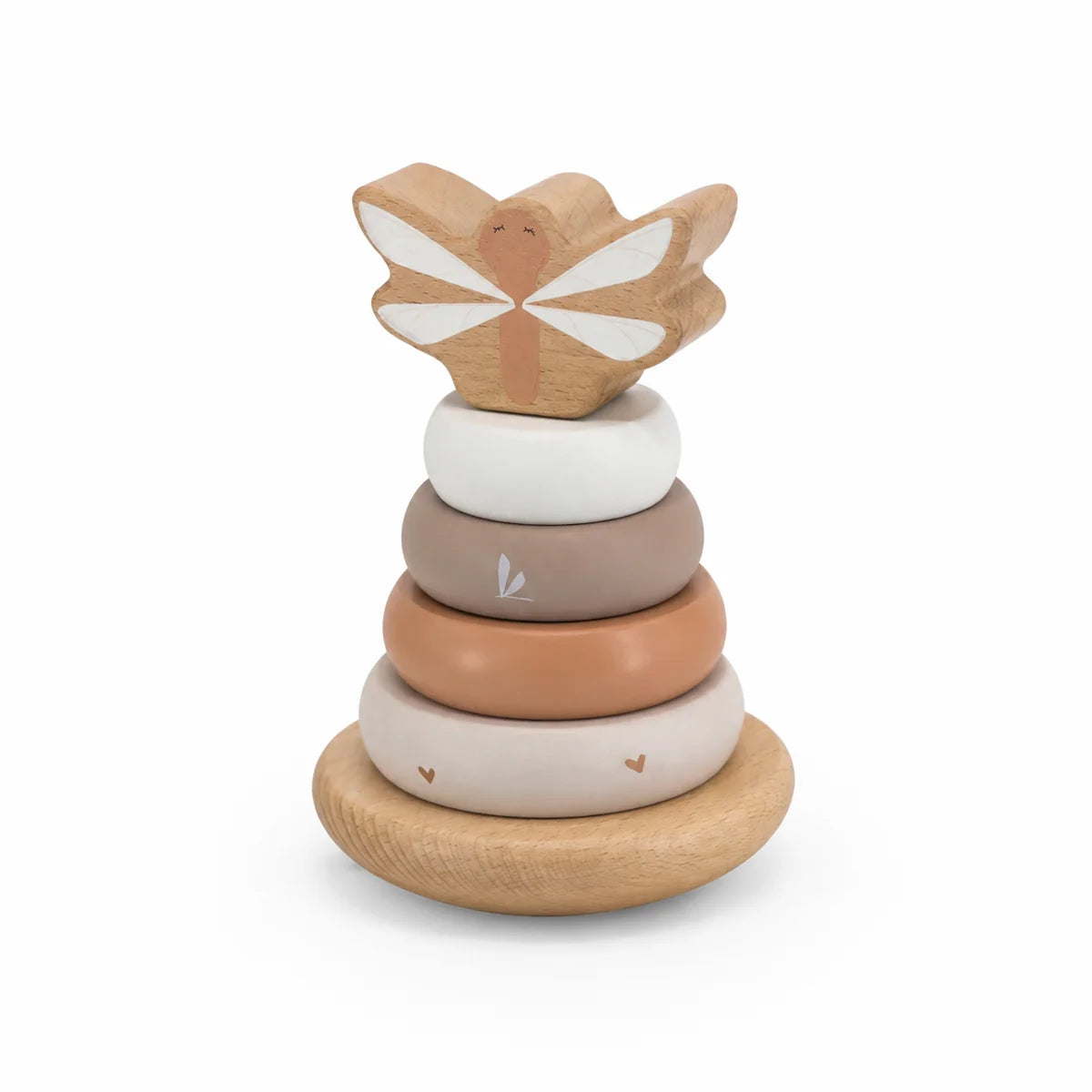 Wooden Stacking Tower in Nougat by Label Label Educational Toy - personalized gift for birth