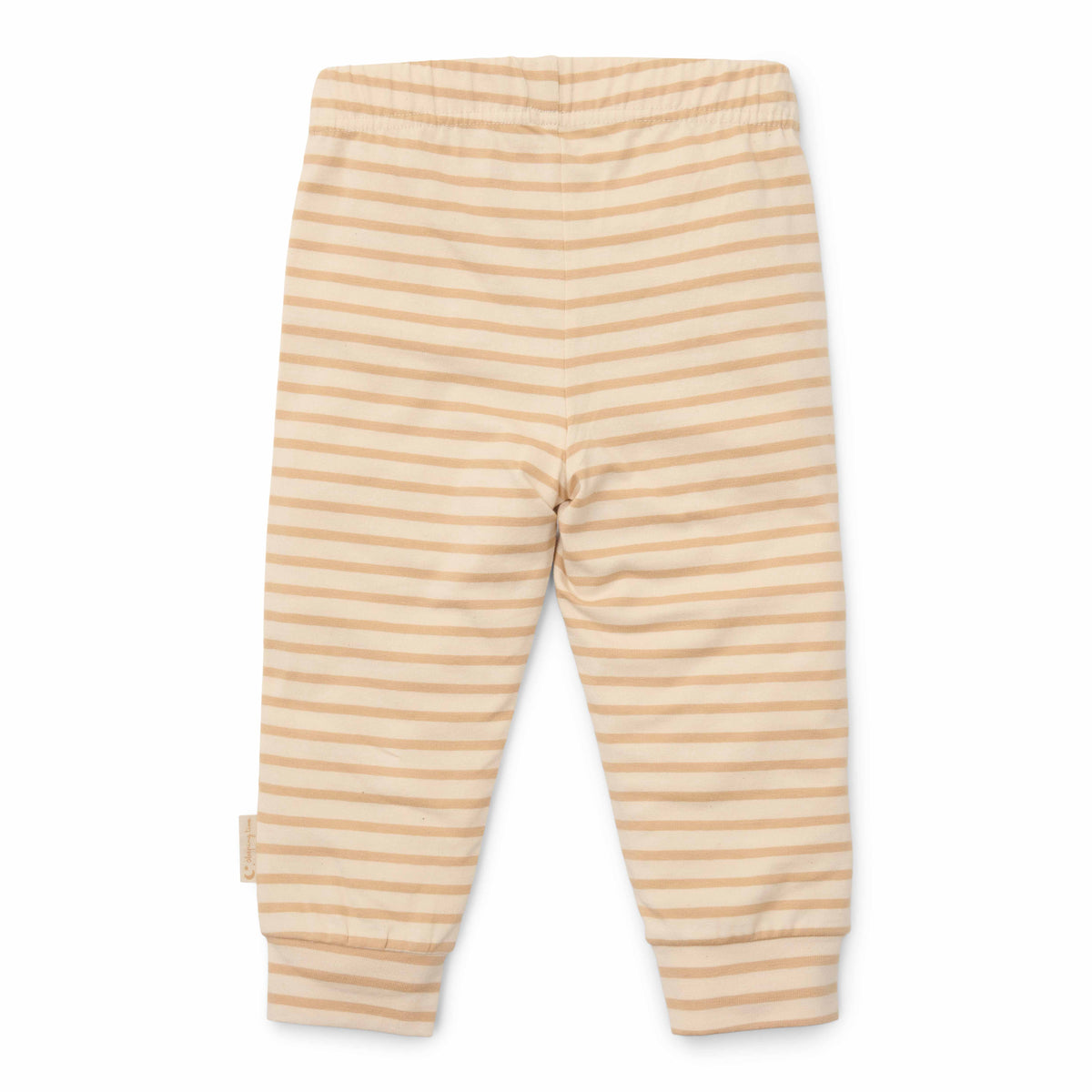 Little Dutch Pyjama Baby Goose – cremefarbenes Langarmshirt mit Baby-Gans und weiß-beige gestreifte Hose