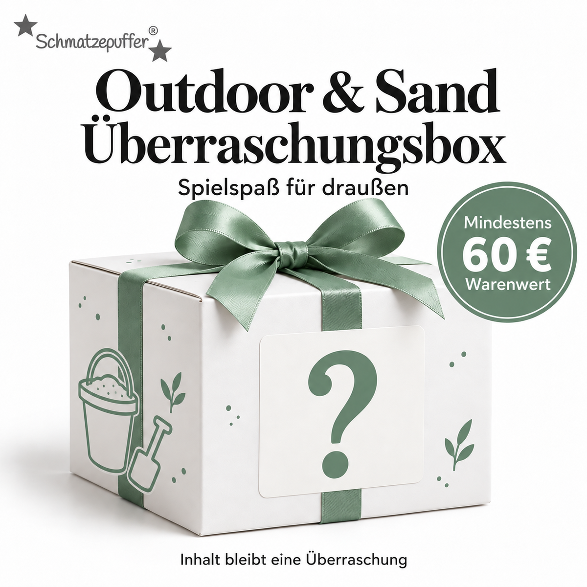Outdoor- und Sand-Überraschungsbox für Kinder mit mindestens 60 € Warenwert