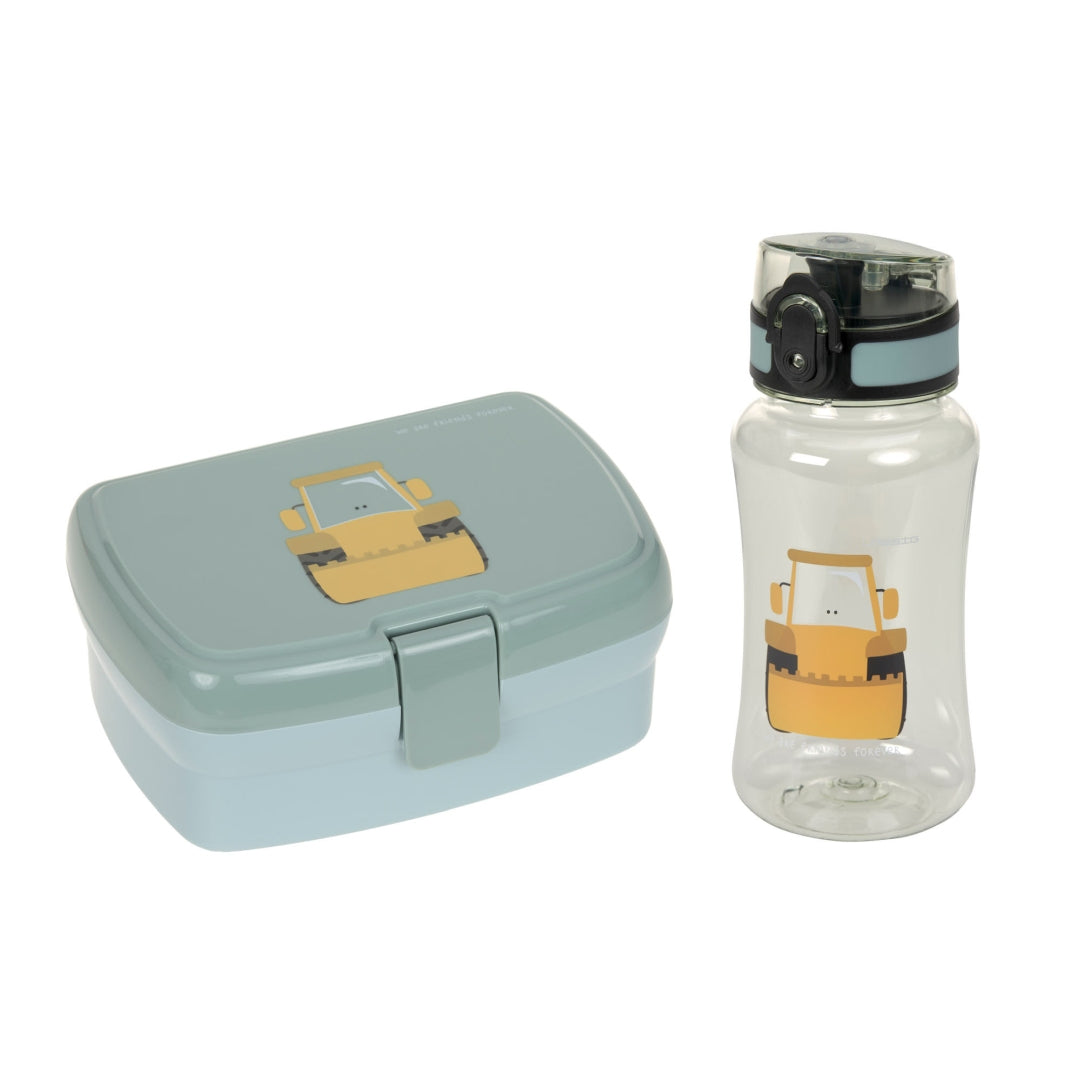 Pausen-Set Flasche & Brotdose Tiny Drivers - Bagger | Lässig