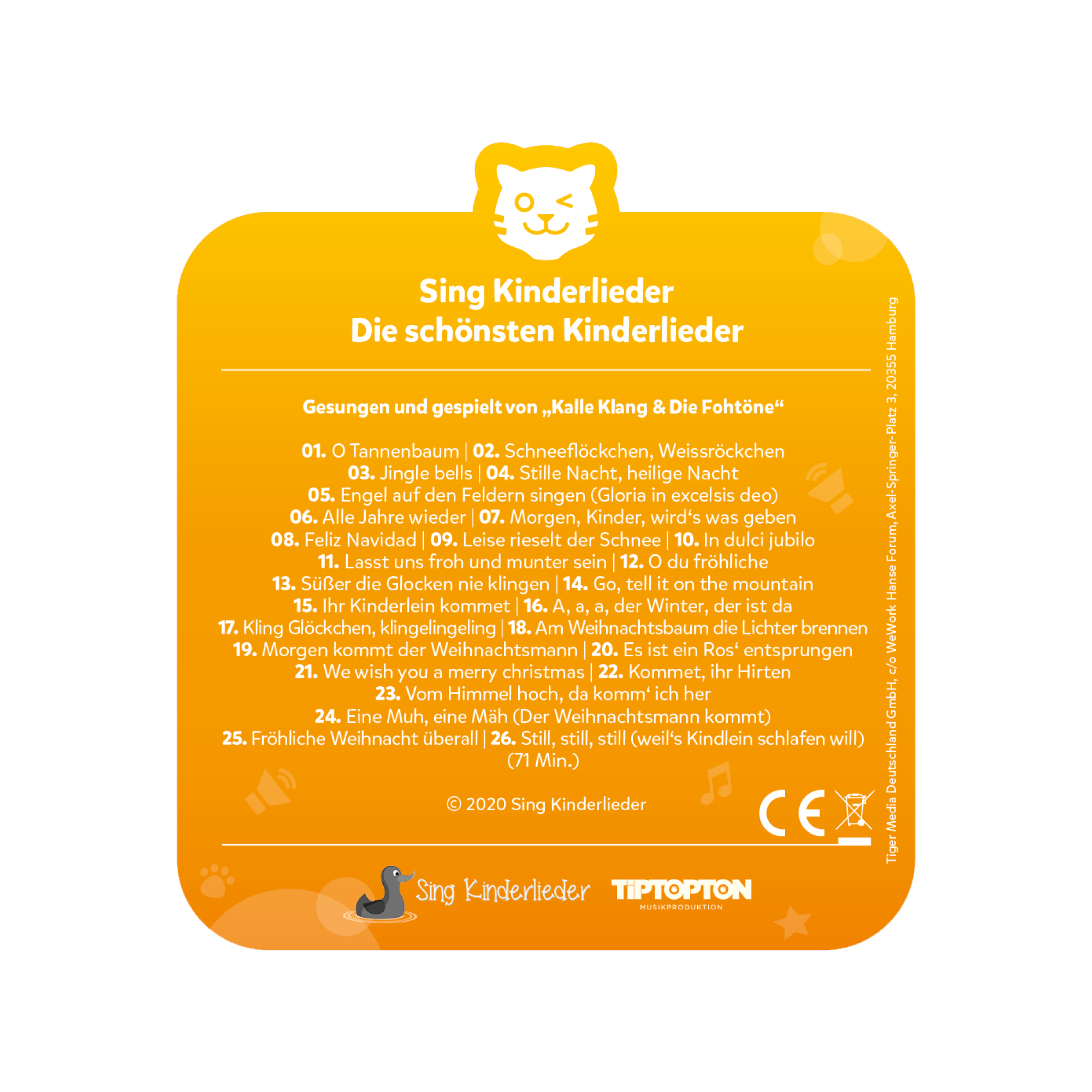 tigercard Die schönsten Weihnachtslieder – Originalansicht von TigerMedia