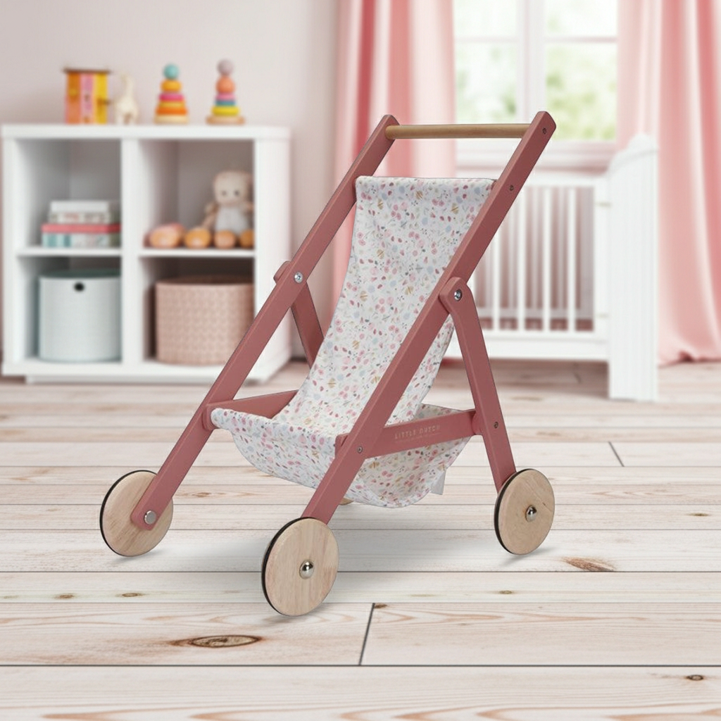 Doll buggy - Flowers &amp; Butterflies